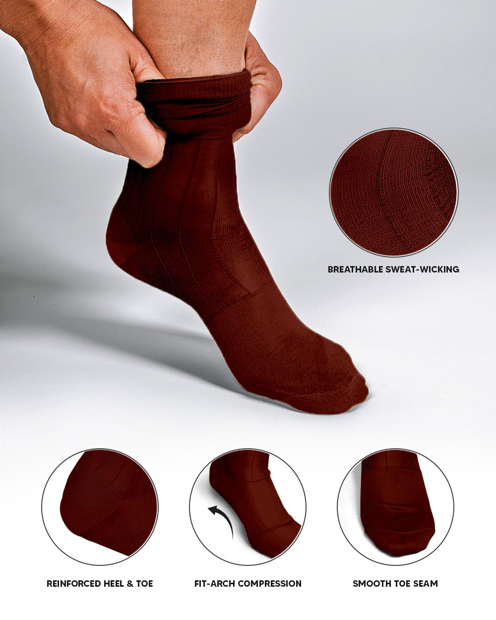 Vittorio Farina Men's Ribbed Shear Nylon Over The Calf Dress Socks - o - c - royal - 3 - Classy Cufflinks