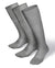 Vittorio Farina Men's Ribbed Shear Nylon Over The Calf Dress Socks - o - c - silver - grey - 12 - Classy Cufflinks