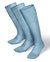 Vittorio Farina Men's Ribbed Shear Nylon Over The Calf Dress Socks - o - c - sky - 12 - Classy Cufflinks