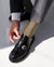 Vittorio Farina Men's Ribbed Shear Nylon Over The Calf Dress Socks - o - c - sky - 3 - Classy Cufflinks