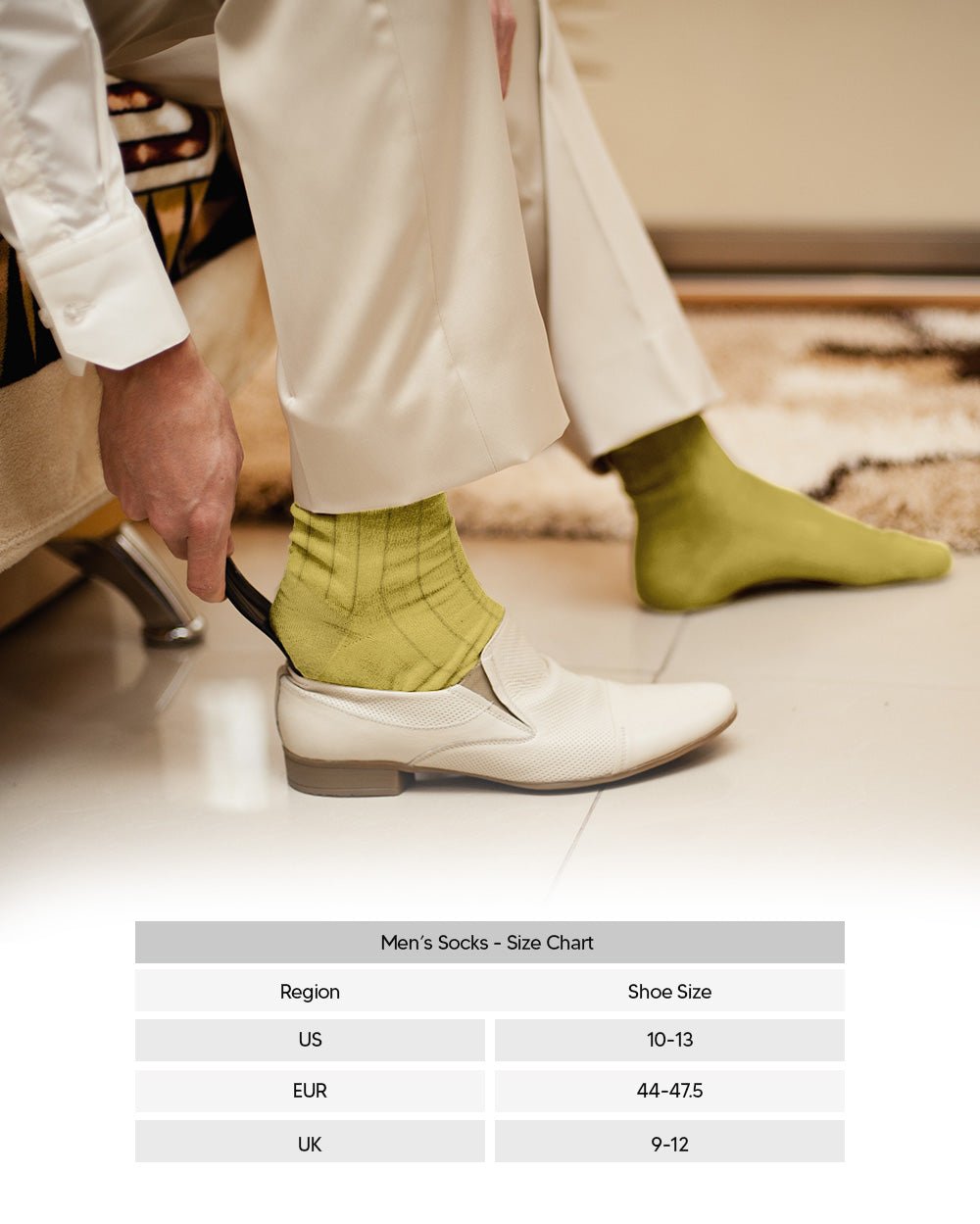 Vittorio Farina Men's Ribbed Shear Nylon Over The Calf Dress Socks - o - c - yellow - 3 - Classy Cufflinks