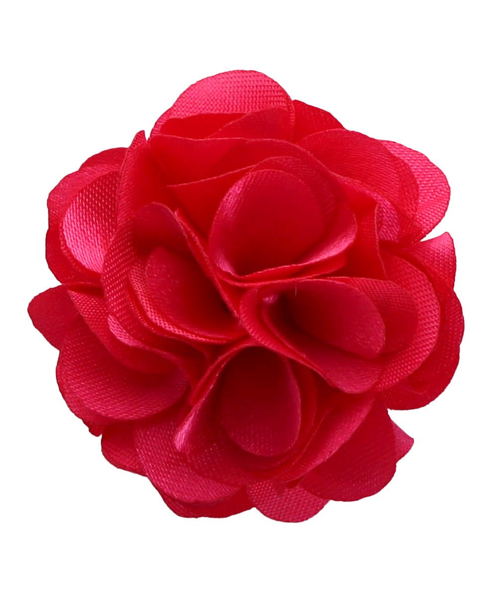 Vittorio Vico Small Satin Flower Lapel Pin - Classy Cufflinks