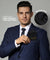 Vittorio Farina Men's Pre - Folded Pocket Square: Puff - PS - PREFOLD - PUFF_BLACK - Classy Cufflinks