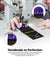 Vittorio Farina Men's Pre - Folded Pocket Square: Puff - PS - PREFOLD - PUFF_PURPLE - Classy Cufflinks
