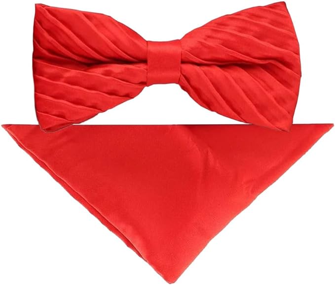Vittorio Farina Pleated Bow Tie & Pocket Square - rbh - 02 - Classy Cufflinks