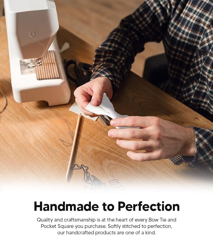 Vittorio Farina Pleated Bow Tie &amp; Pocket Square - rbh - 03 - Classy Cufflinks