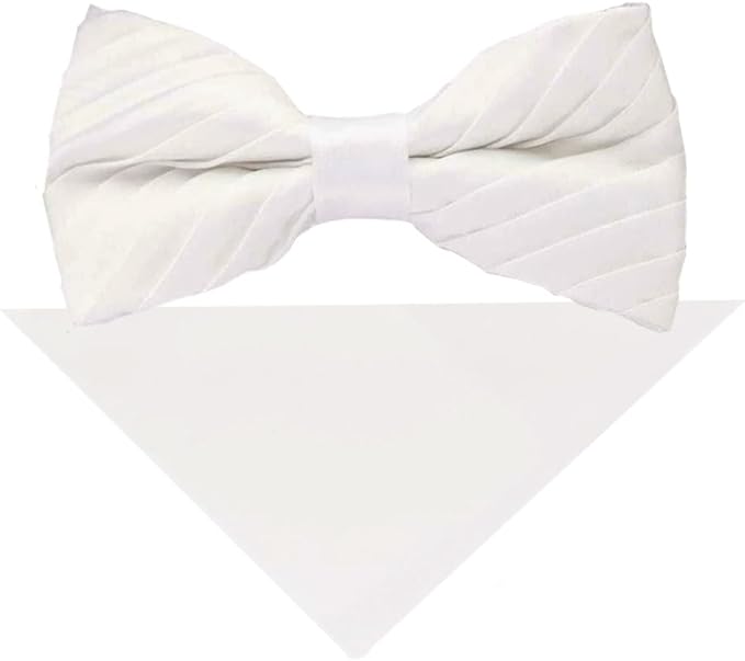 Vittorio Farina Pleated Bow Tie &amp; Pocket Square - rbh - 03 - Classy Cufflinks