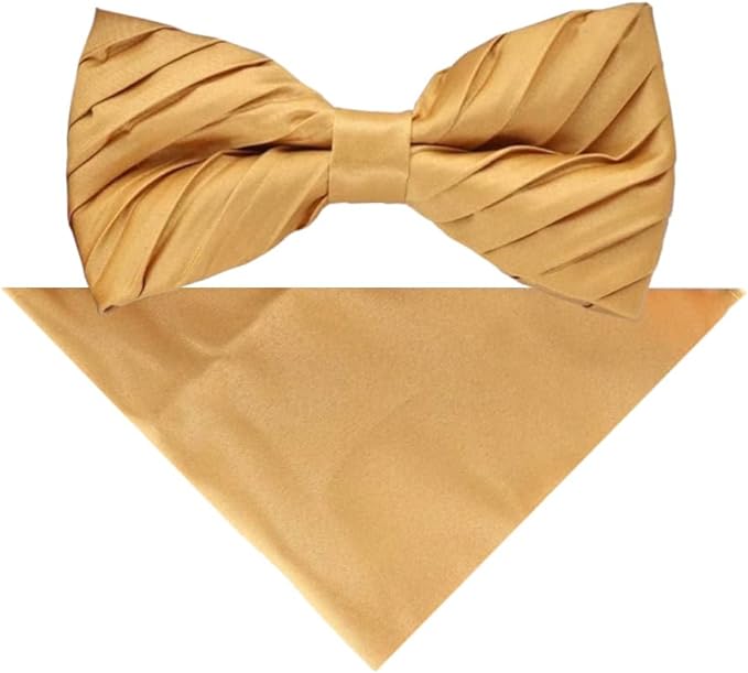 Vittorio Farina Pleated Bow Tie &amp; Pocket Square - rbh - 06 - Classy Cufflinks