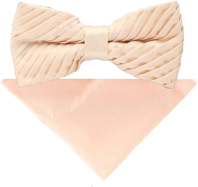 Vittorio Farina Pleated Bow Tie &amp; Pocket Square - rbh - 07 - Classy Cufflinks