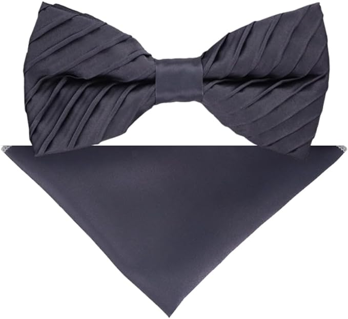 Vittorio Farina Pleated Bow Tie &amp; Pocket Square - rbh - 09 - Classy Cufflinks