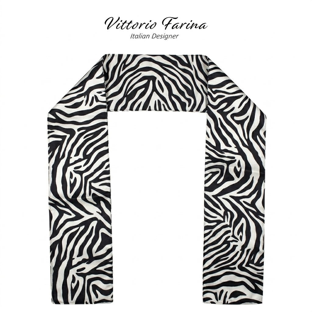 Vittorio Farina Mens' Kente Satin Scarf - SCARVES_Camo - Classy Cufflinks