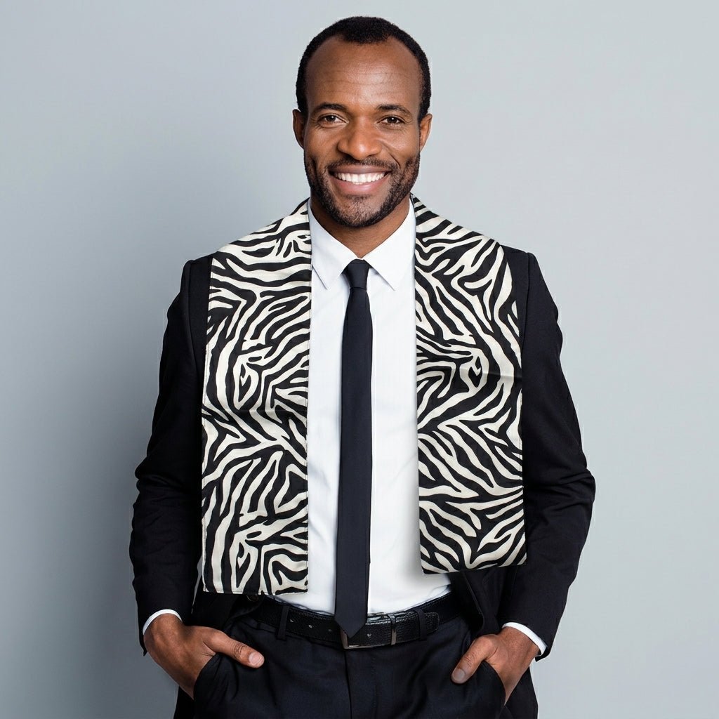 Vittorio Farina Mens' Kente Satin Scarf - SCARVES_Camo - Classy Cufflinks