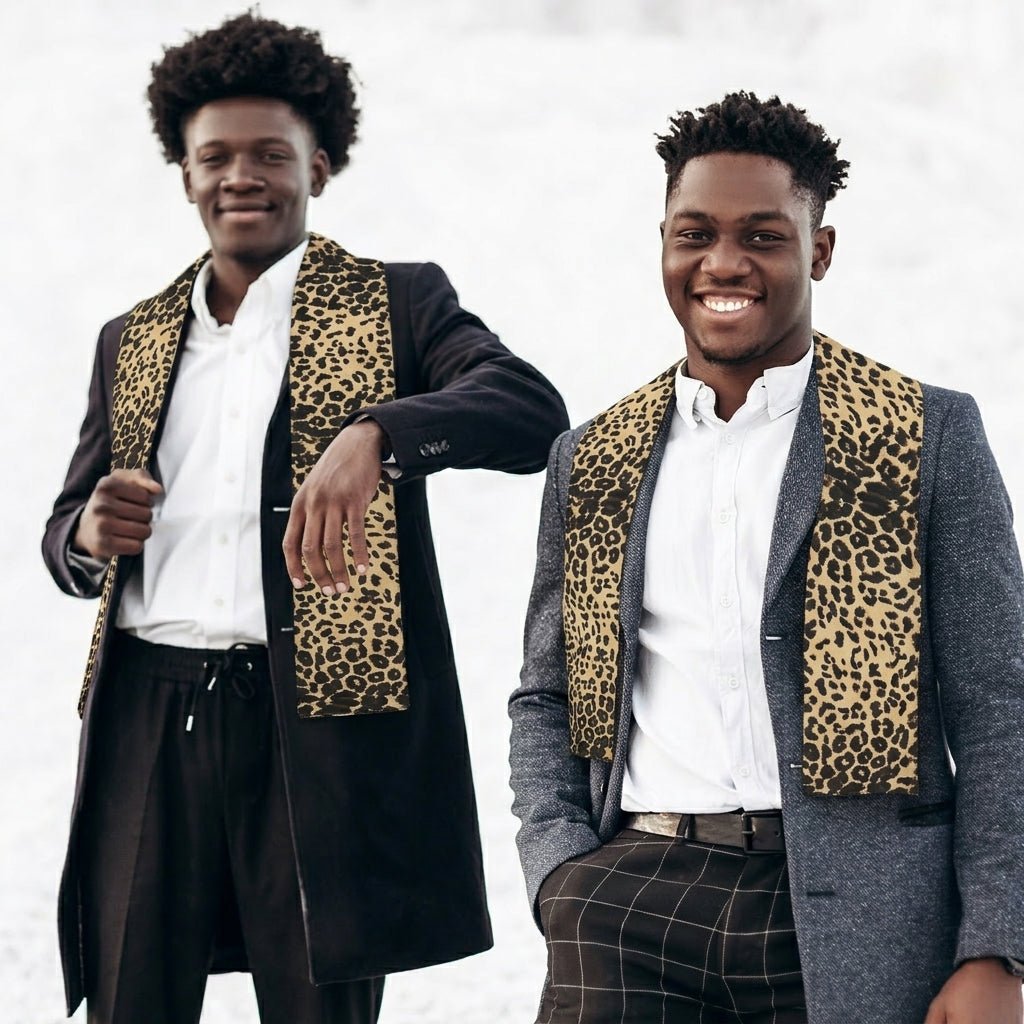 Vittorio Farina Mens' Kente Satin Scarf - SCARVES_Camo - Classy Cufflinks