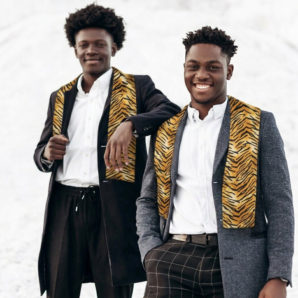 Vittorio Farina Mens' Kente Satin Scarf - SCARVES_Camo - Classy Cufflinks