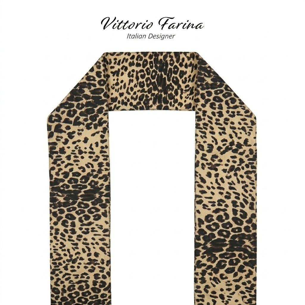 Vittorio Farina Mens' Kente Satin Scarf - SCARVES_Camo - Classy Cufflinks