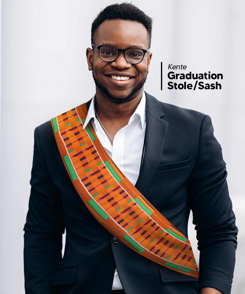 Vittorio Farina Mens' Kente Satin Scarf - SCARVES_Kente #1 - Classy Cufflinks