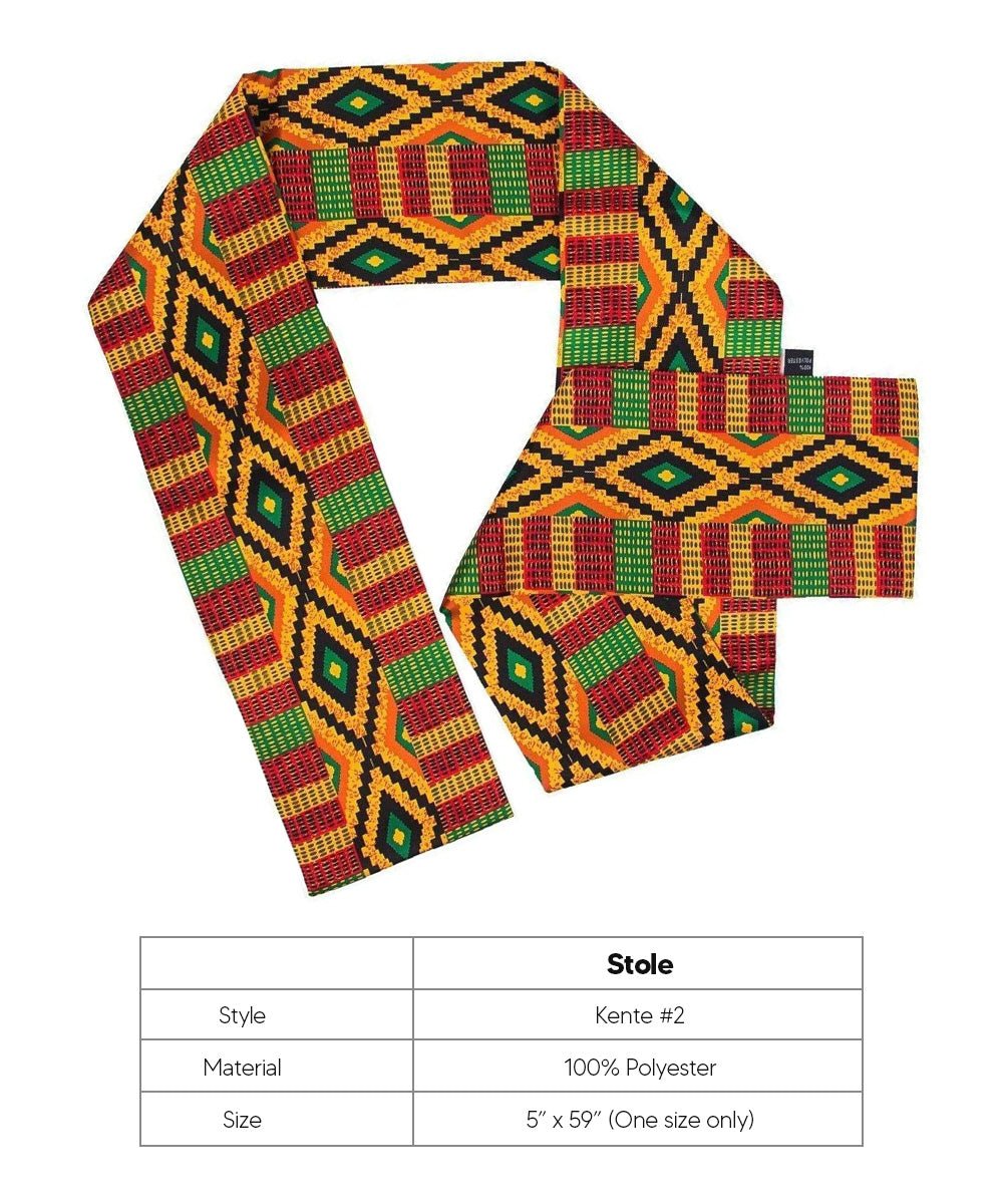 Vittorio Farina Mens' Kente Satin Scarf - SCARVES_Kente #2 - Classy Cufflinks