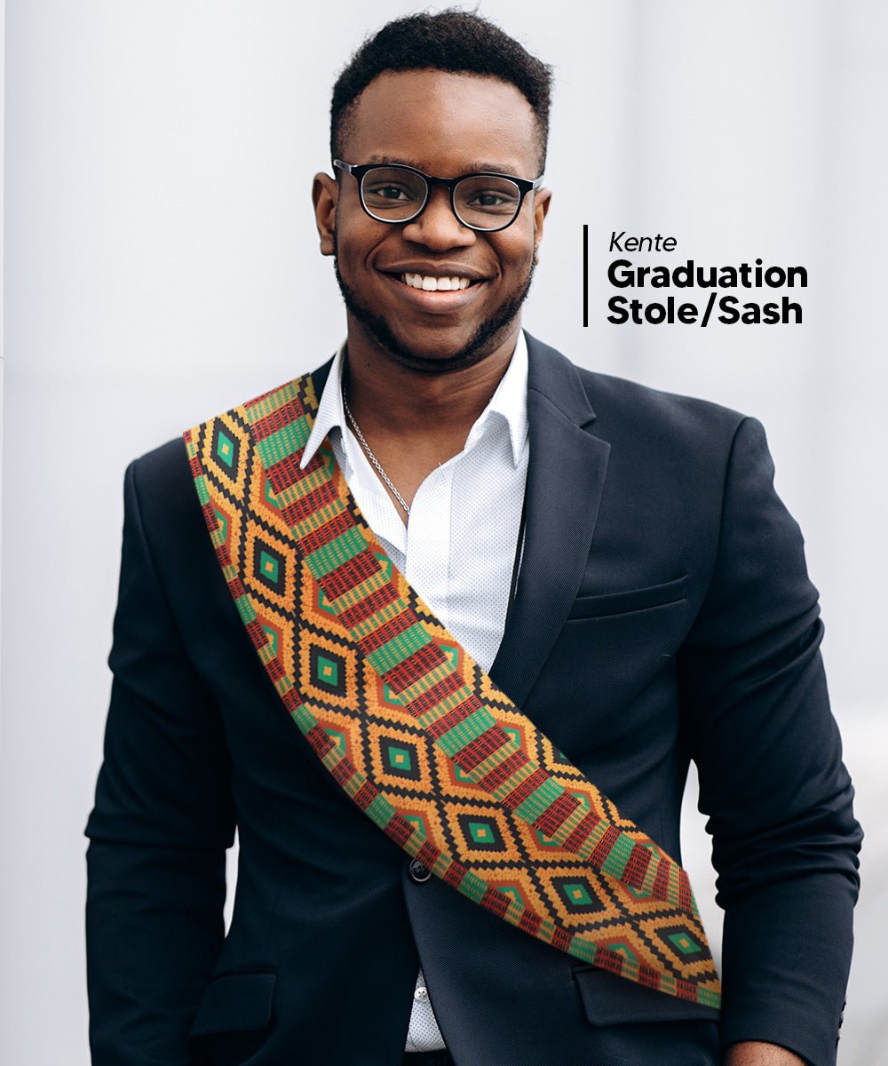 Vittorio Farina Mens' Kente Satin Scarf - SCARVES_Kente #2 - Classy Cufflinks