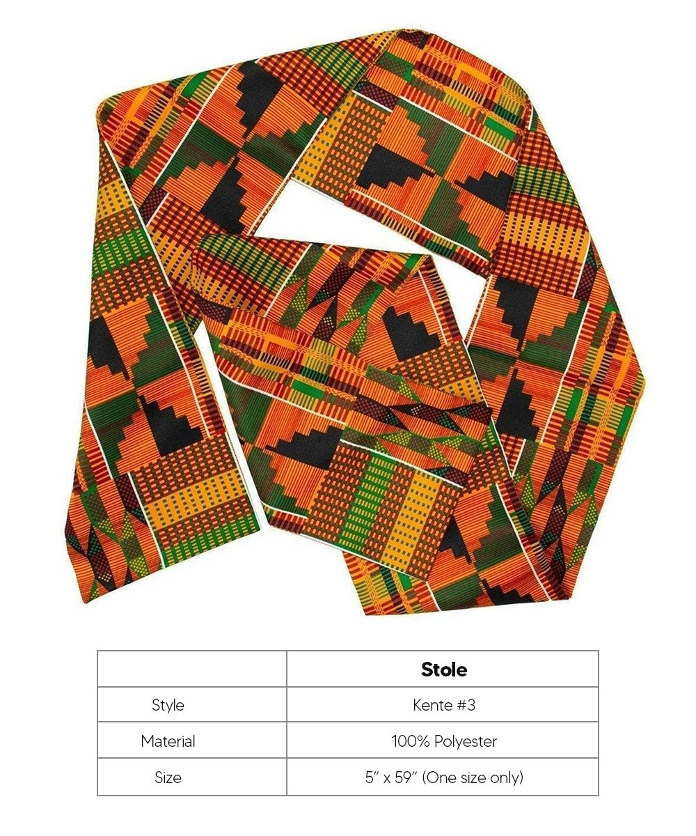 Vittorio Farina Mens' Kente Satin Scarf - SCARVES_Kente #3 - Classy Cufflinks