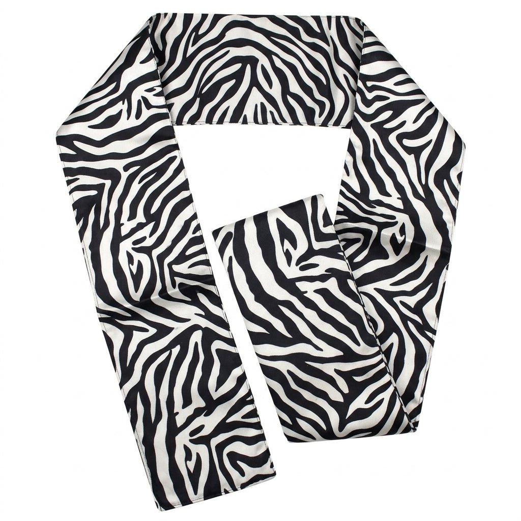 Vittorio Farina Mens' Kente Satin Scarf - SCARVES_Zebra - Classy Cufflinks
