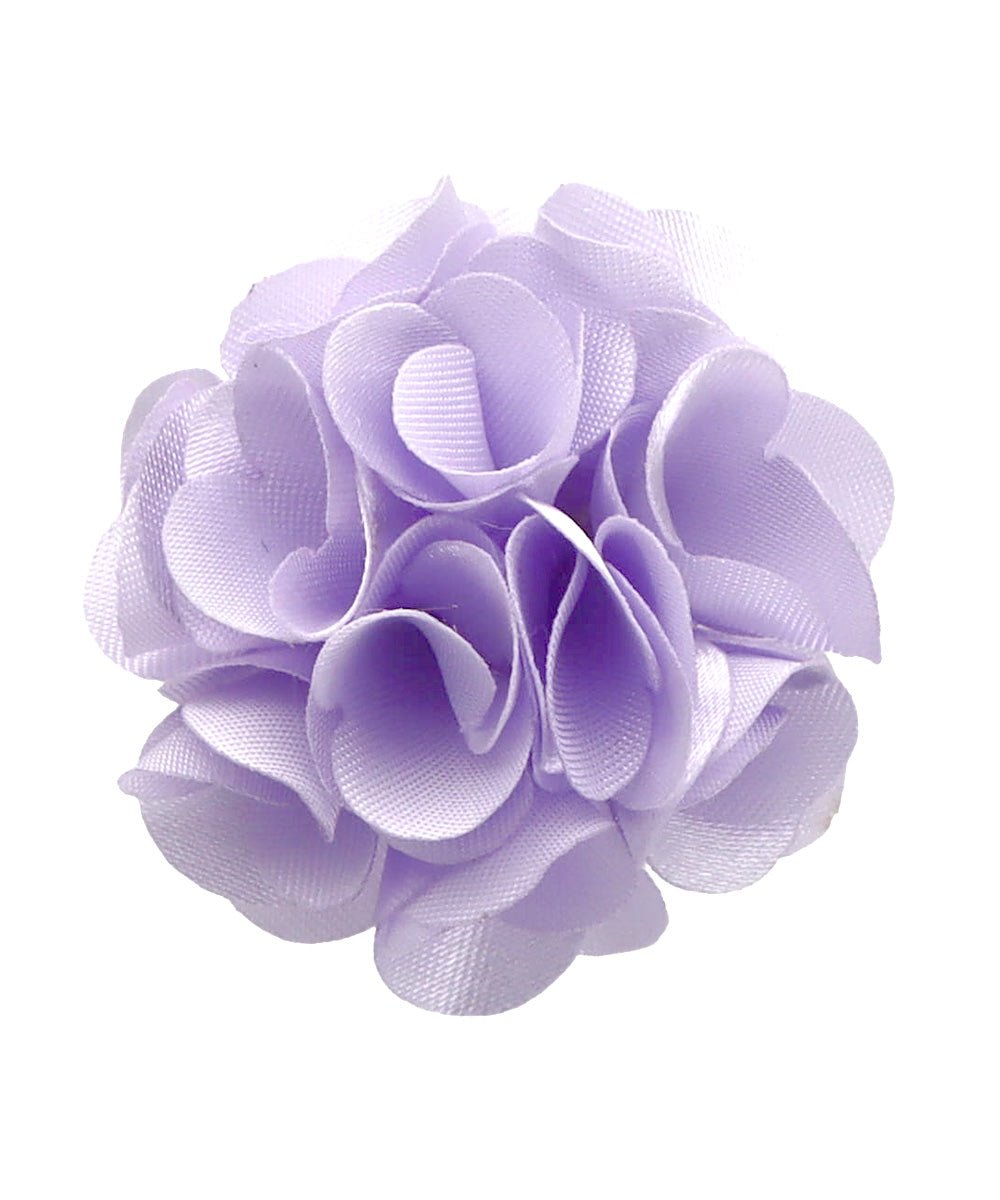 Vittorio Vico Small Satin Flower Lapel Pin - solidlapel - small - lavender - Classy Cufflinks