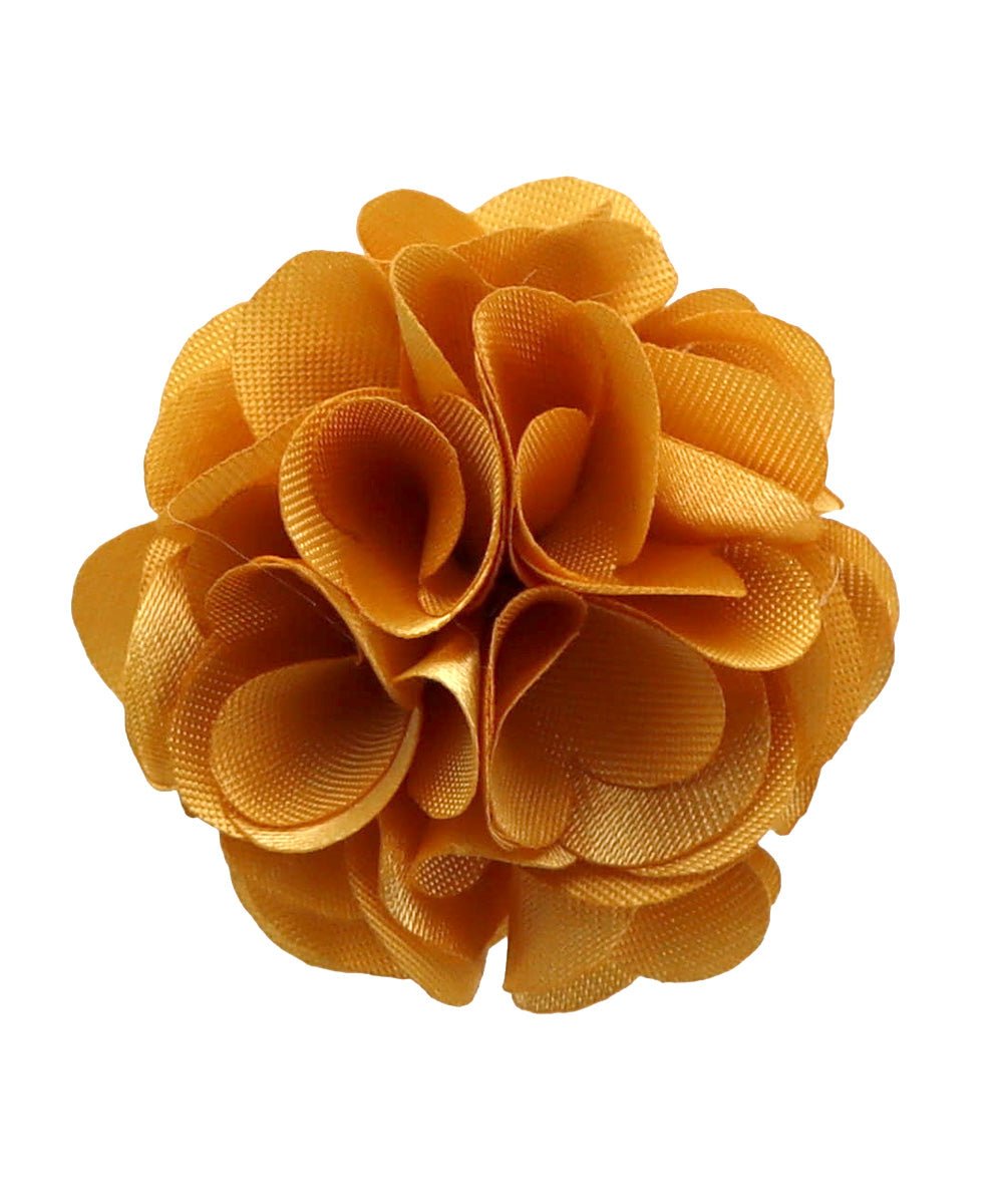 Vittorio Vico Small Satin Flower Lapel Pin - solidlapel - small - turquoise - Classy Cufflinks