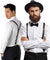 Vittorio Farina Men's Vibrant Colorful Convertible Suspender - SUSP-CONV-GC_BROWN - Classy Cufflinks