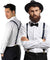 Vittorio Farina Men's Vibrant Colorful Convertible Suspender - SUSP-CONV-GC_DARK-NAVY - Classy Cufflinks