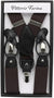 Vittorio Farina Men's Vibrant Colorful Convertible Suspender - SUSP-CONV-SC_BROWN - Classy Cufflinks