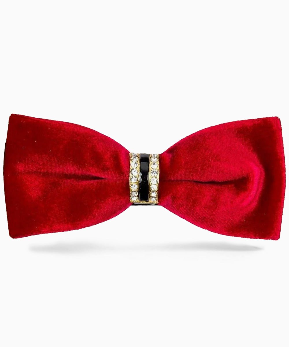 Vittorio Farina Velvet Bow Tie in Gift Box - vb - 002 - Classy Cufflinks