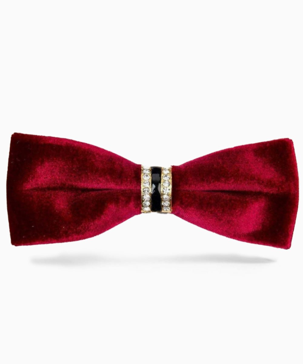 Vittorio Farina Velvet Bow Tie in Gift Box - vb - 004 - Classy Cufflinks
