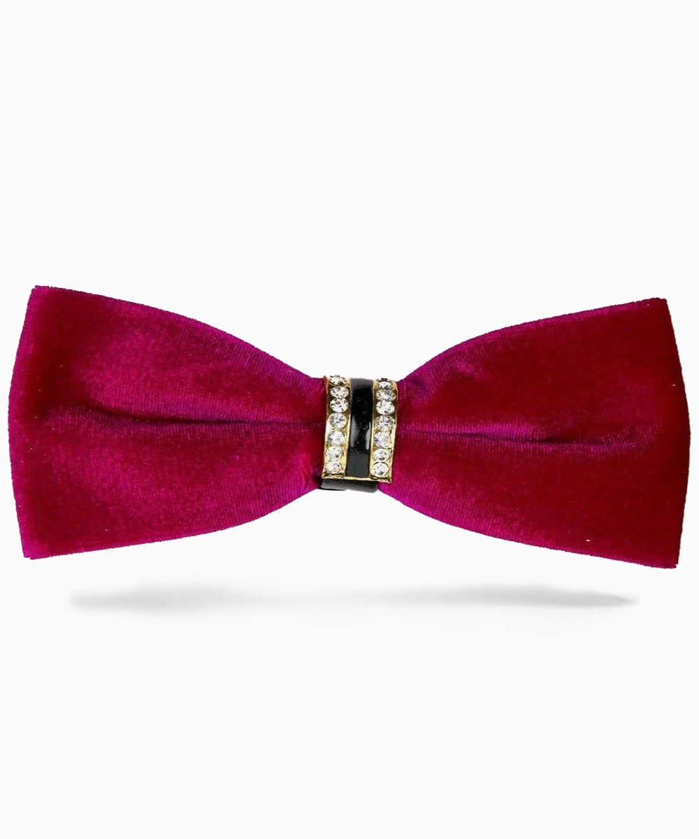 Vittorio Farina Velvet Bow Tie in Gift Box - vb - 006 - Classy Cufflinks