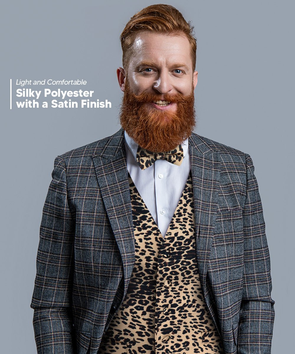 Vittorio Farina Kente Vest &amp; Bow Tie - vest_kente_BB_leo_S - Classy Cufflinks