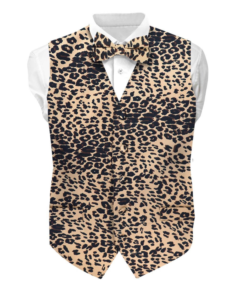 Vittorio Farina Kente Vest &amp; Bow Tie - vest_kente_BB_leo_S - Classy Cufflinks