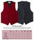 Vittorio Farina Men's Woven Paisley Vest, Necktie, Bow Tie and Pocket Square Set (Black Back) - vest_paisley_BB_burgundy_XS - Classy Cufflinks