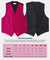 Vittorio Farina Men's Woven Paisley Vest, Necktie, Bow Tie and Pocket Square Set (Black Back) - vest_paisley_BB_hotpink_XS - Classy Cufflinks