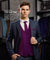 Vittorio Farina Men's Woven Paisley Vest, Necktie, Bow Tie and Pocket Square Set (Black Back) - vest_paisley_BB_plum_XS - Classy Cufflinks