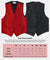 Vittorio Farina Men's Woven Paisley Vest, Necktie, Bow Tie and Pocket Square Set (Black Back) - vest_paisley_BB_red_XS - Classy Cufflinks