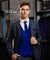 Vittorio Farina Men's Woven Paisley Vest, Necktie, Bow Tie and Pocket Square Set (Black Back) - vest_paisley_BB_royal_XS - Classy Cufflinks