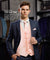 Vittorio Farina Men's Mint Woven Paisley Vest, Necktie, Bow Tie and Pocket Square Set (White Back) - vest_paisley_WB_blush_XS - Classy Cufflinks