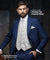 Vittorio Farina Men's Woven Paisley Vest, Necktie, Bow Tie and Pocket Square Set (White Back) - vest_paisley_WB_silver_XS - Classy Cufflinks