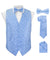 Vittorio Farina Men's Woven Paisley Vest, Necktie, Bow Tie and Pocket Square Set (White Back) - vest_paisley_WB_sky_XS - Classy Cufflinks