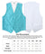 Vittorio Farina Men's Woven Paisley Vest, Necktie, Bow Tie and Pocket Square Set (White Back) - vest_paisley_WB_turquoise_XS - Classy Cufflinks