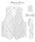 Vittorio Farina Men's Woven Paisley Vest, Necktie, Bow Tie and Pocket Square Set (White Back) - vest_paisley_WB_white_XS - Classy Cufflinks