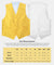 Vittorio Farina Paisley Vest Set (White Back) Var. 02 (Pink-Yellow) - vest_paisley_WB_yellow_XS - Classy Cufflinks