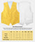 Vittorio Farina Men's Woven Paisley Vest, Necktie, Bow Tie and Pocket Square Set (White Back) - vest_paisley_WB_yellow_XS - Classy Cufflinks