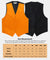 Vittorio Farina Men's Satin Vest, Necktie, Bow Tie and Pocket Square Set (Black Back) - vest_plain_BB_orange_XS - Classy Cufflinks