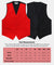 Vittorio Farina Men's Satin Vest, Necktie, Bow Tie and Pocket Square Set (Black Back) - vest_plain_BB_red_XS - Classy Cufflinks