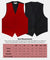 Vittorio Farina Men's Satin Vest, Necktie, Bow Tie and Pocket Square Set (Black Back) - vest_plain_BB_wine_XS - Classy Cufflinks