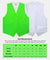 Vittorio Farina Men's Satin Vest, Necktie, Bow Tie and Pocket Square Set (White Back) - vest_plain_WB_lime_XS - Classy Cufflinks